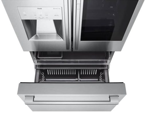 LG STUDIO 24 Cu. Ft. PrintProof Stainless Steel Smart InstaView Door-In-Door Counter-Depth Refrigerator With Craft Ice Maker - Image 9