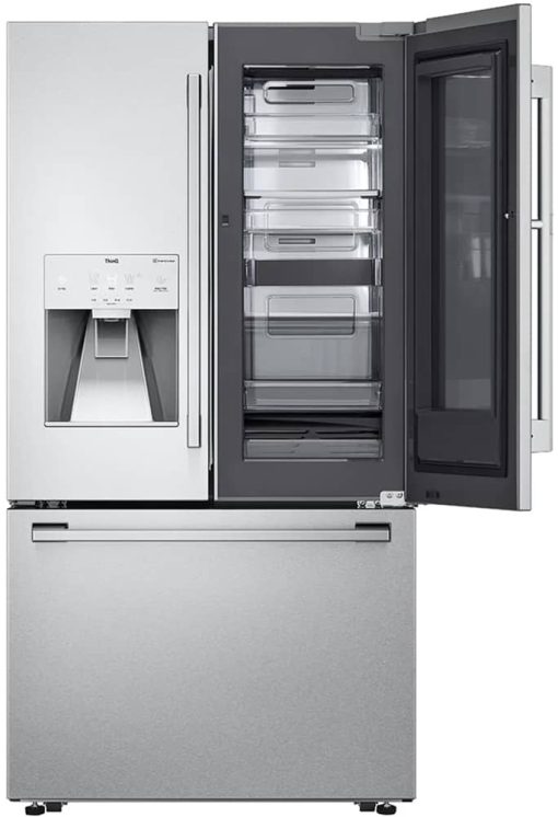 LG STUDIO 24 Cu. Ft. PrintProof Stainless Steel Smart InstaView Door-In-Door Counter-Depth Refrigerator With Craft Ice Maker - Image 3