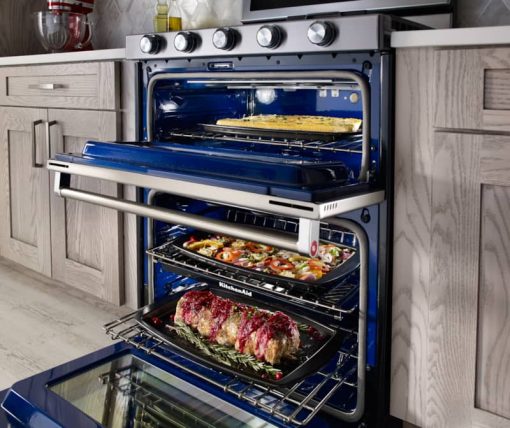 KitchenAid 30" Stainless Steel Gas Double Oven Convection Range - Image 6