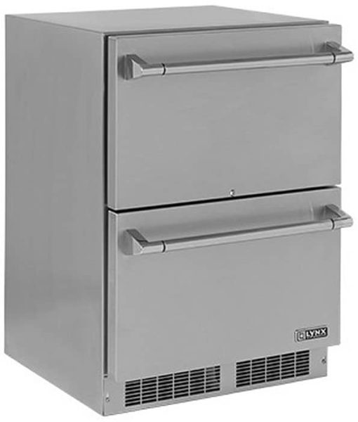 Lynx Professional 24" Stainless Steel Two Drawer Refrigerator