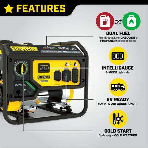 Champion Generator Dual Fuel Portable 3500 Watt - Image 5