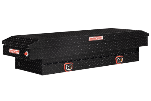 Weather Guard Saddle Truck Tool Box Aluminum Compact Gloss Black