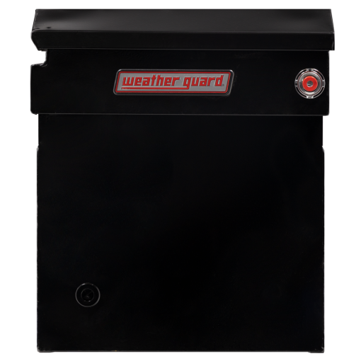 Weather Guard Saddle Truck Tool Box Steel Full Deep Gloss Black - Image 4