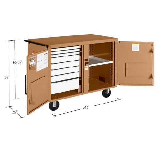 STORAGEMASTER Rolling Work Bench Steel Jobsite Box - Image 2