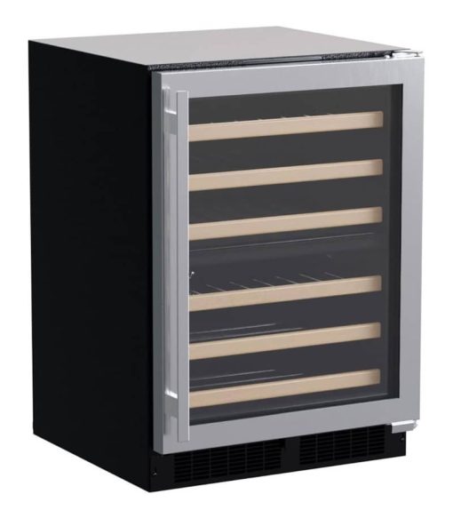 Marvel 24" Stainless Frame Built-In High Efficiency Dual Zone Wine Refrigerator