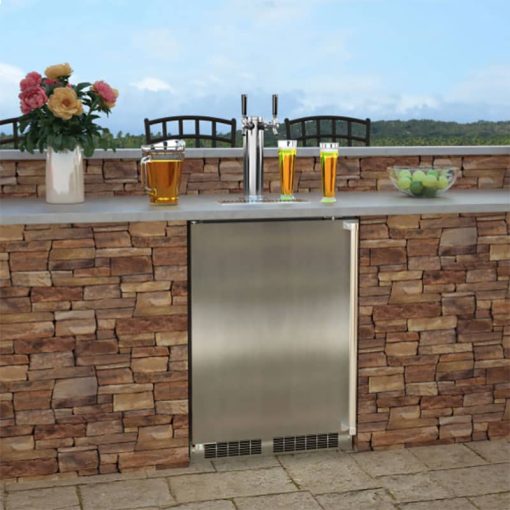 Marvel 24" Stainless Steel Built-In Outdoor Beer Dispenser - Image 2