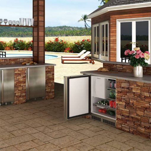 Marvel 24" Stainless Steel Outdoor Built-In Refrigerator Freezer - Image 3