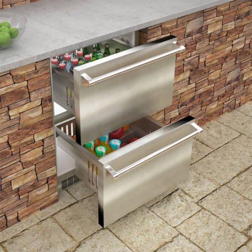Marvel 24" Stainless Steel Outdoor Built-In Refrigerated Drawers - Image 2