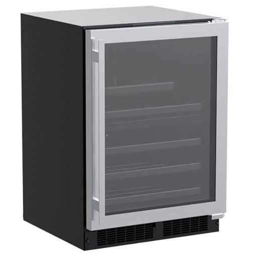 Marvel 24" Stainless Frame Built-In Dual Zone Wine & Beverage Center