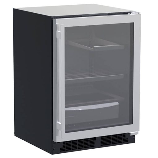 Marvel 24" Stainless Frame Built-In Refrigerator With 3-in-1 Convertible Shelf & Maxstore Bin