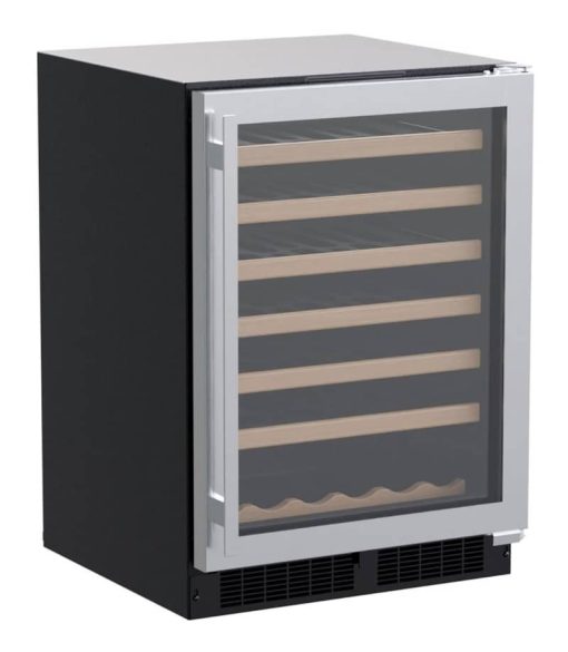 Marvel 24" Stainless Frame Built-In Single Zone Wine Refrigerator With Wine Cradle