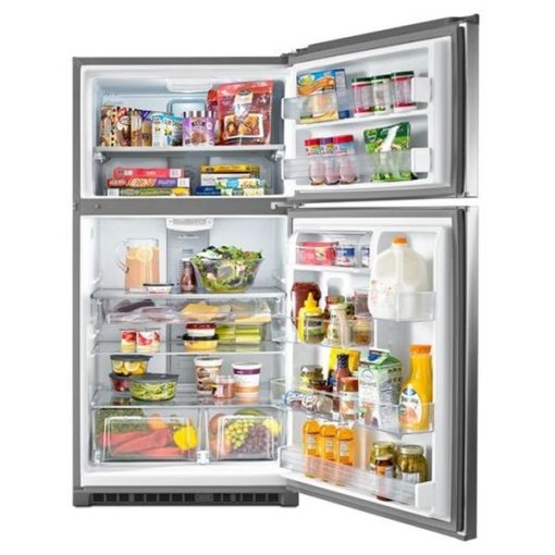 21 cu ft Top Freezer Stainless Refrigerator - Image 2