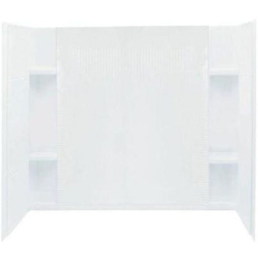 Sterling 3-Piece 60 In. W. x 74-1/2 In. H. x 36 In. D. White Shower Wall Set