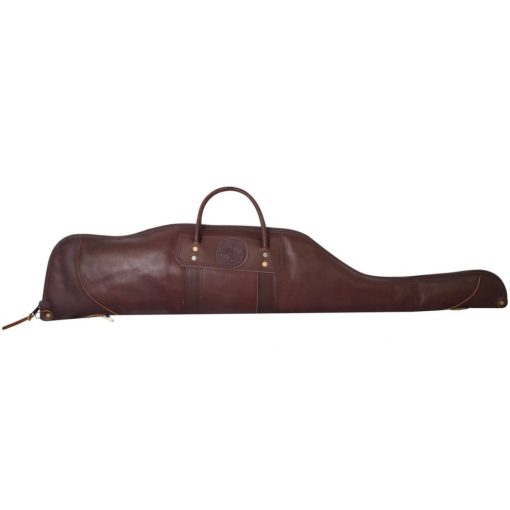 49 In. L Brown Pebbled Leather Rifle Case With Scope