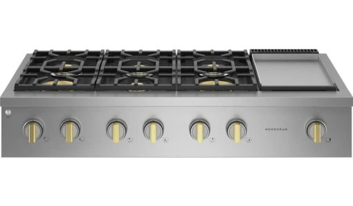 Monogram ADA 48" Stainless Steel Professional Gas Rangetop With 6 Burners And Griddle