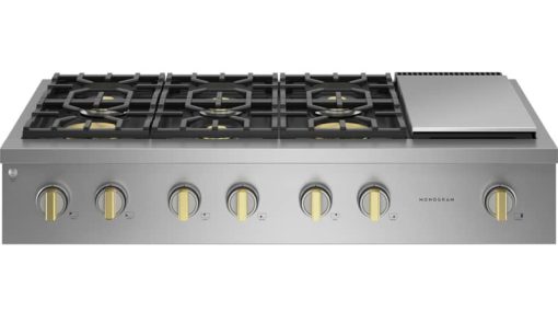 Monogram ADA 48" Stainless Steel Professional Gas Rangetop With 6 Burners And Griddle - Image 3