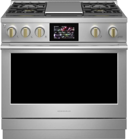 Monogram ADA 36" Stainless Steel Dual-Fuel Professional Range With 4 Burners & Griddle