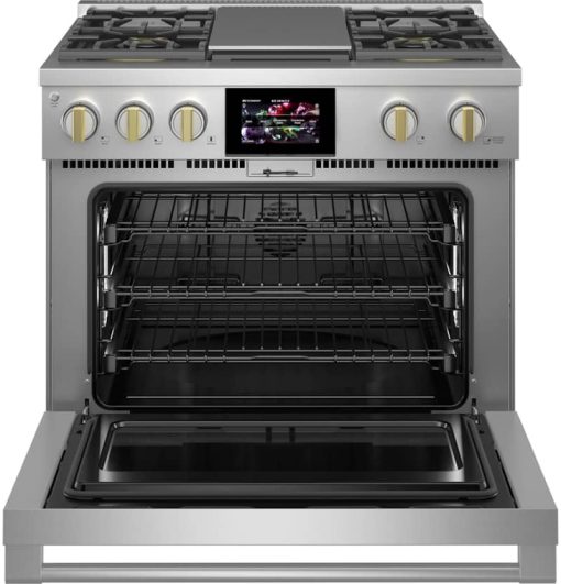Monogram ADA 36" Stainless Steel Dual-Fuel Professional Range With 4 Burners & Griddle - Image 2