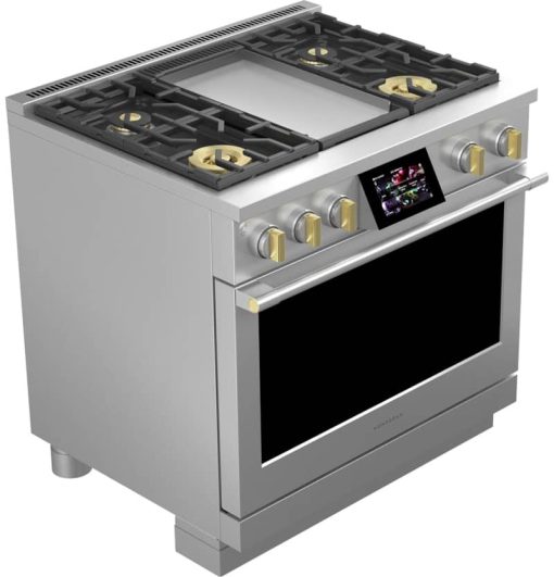 Monogram ADA 36" Stainless Steel Dual-Fuel Professional Range With 4 Burners & Griddle - Image 6