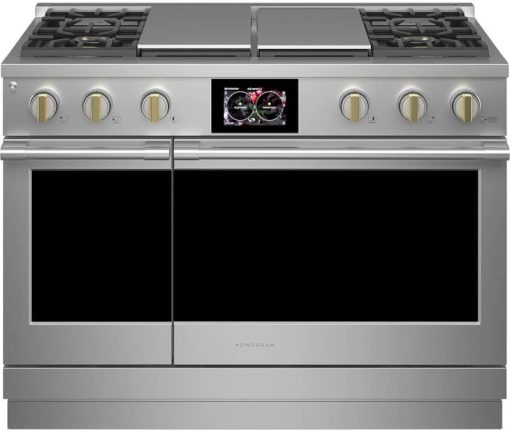 Monogram ADA 48" Stainless Steel Dual-Fuel Professional Range With 4 Burners, Grill, And Griddle (Natural Gas)