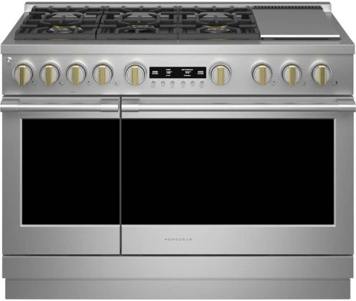 Monogram ADA 48" Stainless Steel Dual-Fuel Professional Range With 6 Burners And Griddle (Natural Gas)