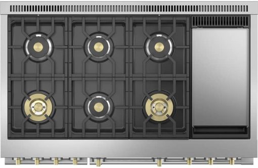 Monogram ADA 48" Stainless Steel Dual-Fuel Professional Range With 6 Burners And Griddle (Natural Gas) - Image 8