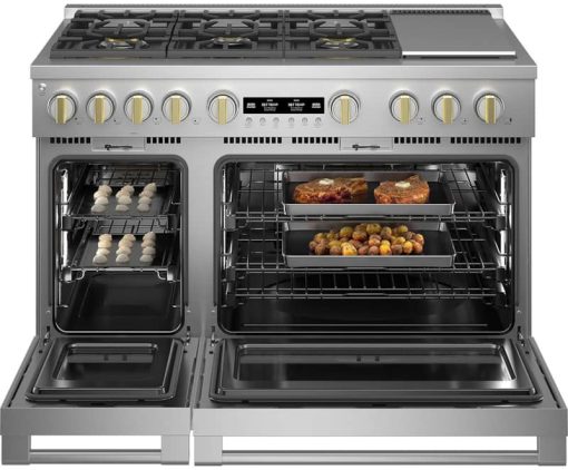 Monogram ADA 48" Stainless Steel Dual-Fuel Professional Range With 6 Burners And Griddle (Natural Gas) - Image 4