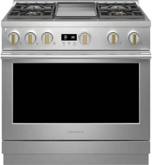 Monogram ADA 36" Stainless Steel Natural Gas Professional Range With 4 Burners And Griddle - Image 6