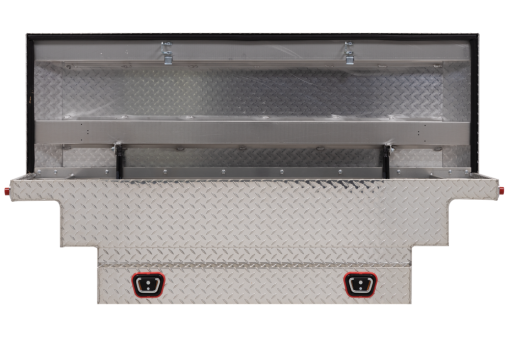 Weather Guard Saddle Truck Tool Box Aluminum Compact Low Profile Clear - Image 2