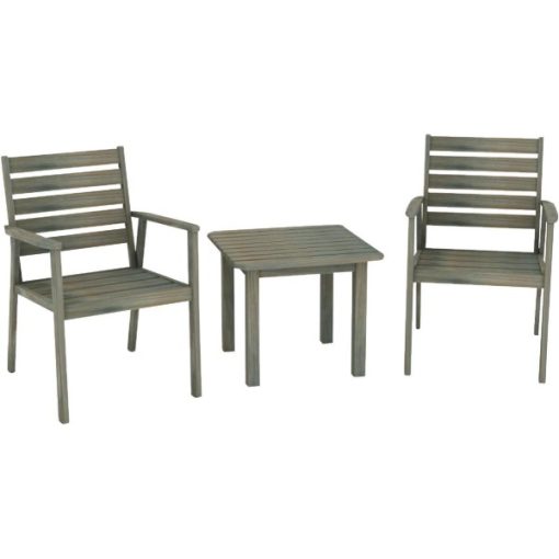 Outdoor Expressions 3-Piece Acacia Wood Chat Set