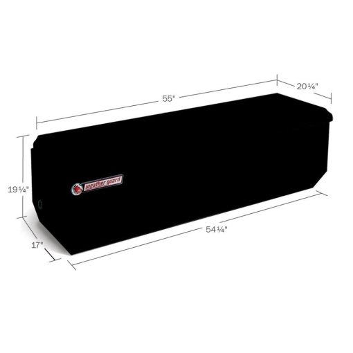 55-in x 20-in x 19.25-in Black Aluminum Universal Truck Tool Box - Image 3