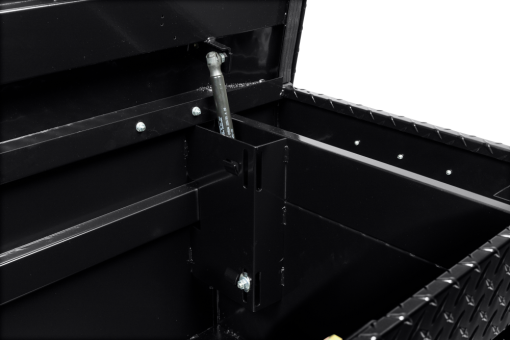 Weather Guard Saddle Truck Tool Box Aluminum Full Standard Gloss Black - Image 7