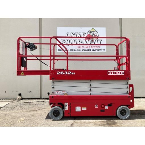 Mec 2632SE Slim 26' E Drive Electric Slab Scissor Lift Used - Image 2