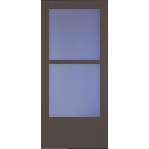 Larson Easy Vent 146 Series 36 In. W x 81 In. H x 1-7/8 In. Thick Brown Mid View Aluminum Storm Door