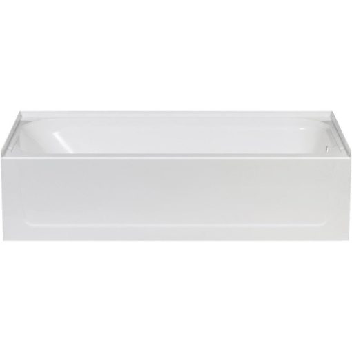 Mustee Topaz 60 In. L x 30 In. W x 16-1/2 In. D Right Drain Bathtub in White