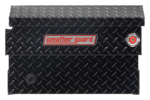 Weather Guard Saddle Truck Tool Box Aluminum Compact Gloss Black - Image 4