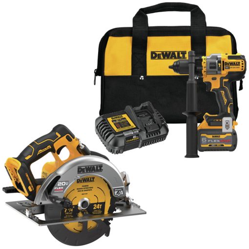 20V MAX* 1/2 in. Brushless Cordless Hammer Drill/Driver and 7-1/4" Cordless Circular Saw with FLEXVOLT ADVANTAGE™ Kit