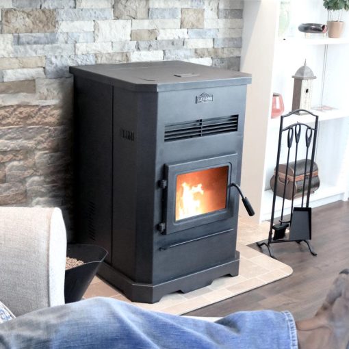 No.205 Large EPA Approved High-Efficiency Pellet Stove with Smart Home Technology, Heats 2500 Sq Ft Area - Image 2