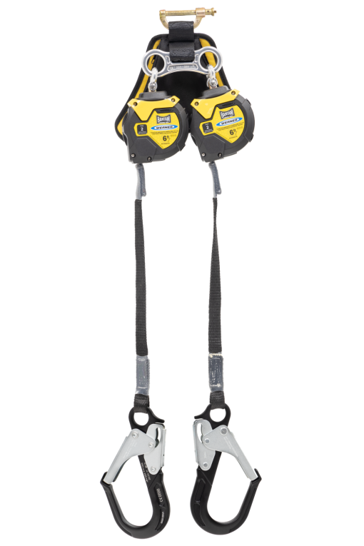 Werner Bantam 6' Twin Leg Leading Edge Self Retracting Lifeline with LE Al Rebar Hook