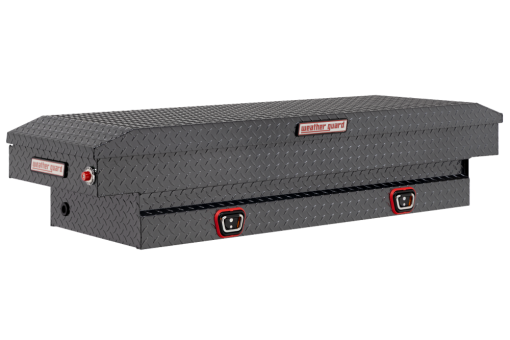 Weather Guard Saddle Truck Tool Box Aluminum Compact Gunmetal Gray