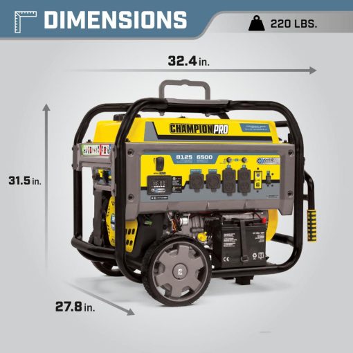 Champion PRO Generator 6500 Watt Professional Grade Portable with CO Shield & Electric Start - Image 9