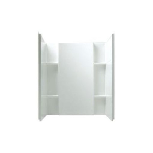 Sterling 3-Piece 48 In. W. x 55-1/8 In. H. x 36 In. D. White Shower Wall Set