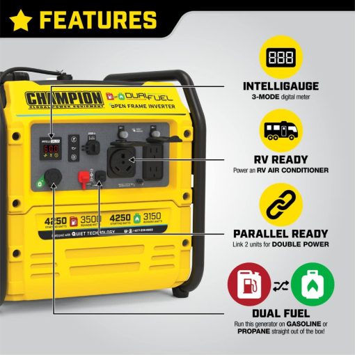 Champion Inverter Generator Dual Fuel 4250 Watt - Image 5