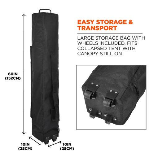 Ergodyne Shax 6051 Single Lime Heavy Duty Pop Up Tent Kit 10' x 10' - Image 5