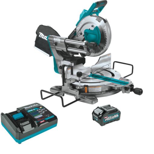 Makita 40V max XGT Dual Bevel Sliding Compound Miter Saw Kit 10" Brushless Cordless AWS Capable