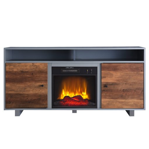 Hearthpro Console Style Media Electric Fireplace, Closed Abrasive Grain Coat Storage