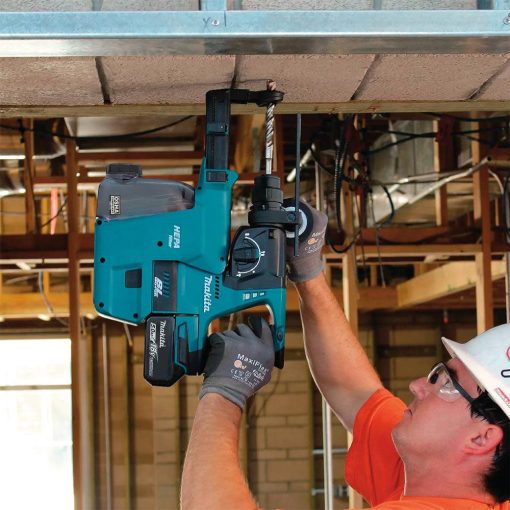 Makita 18V LXT Rotary Hammer Lithium Ion 1" Kit accepts SDS PLUS bits with HEPA Dust Extractor Attachment - Image 5