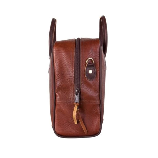 23 Liter Capacity Brown Trim Bison Leather Computer Briefcase - Image 3