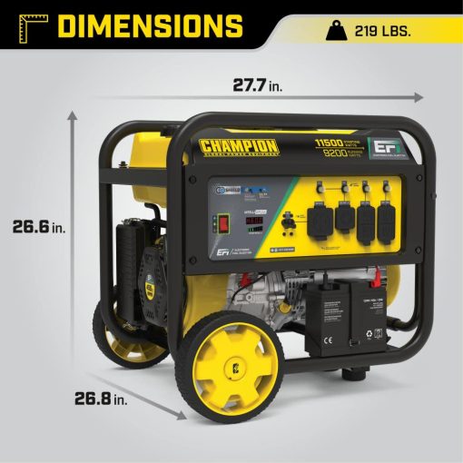 Champion Portable Generator with Electronic Fuel Injection Technology & CO Shield 9200Watt - Image 12