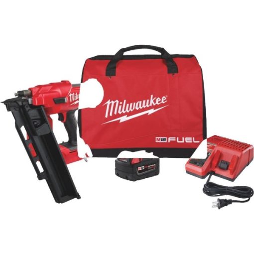 Milwaukee M18 FUEL 18 Volt Lithium-Ion Brushless 21 Degree Cordless Framing Nailer Kit